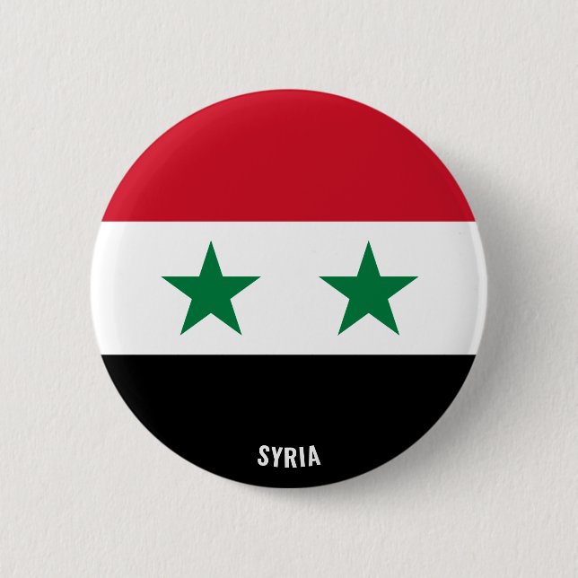 Badge Rond 5 Cm Syria Flag Charming Patriotic (Devant)