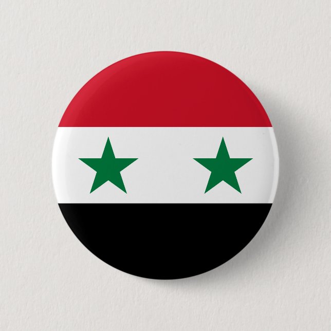 Badge Rond 5 Cm Syria Old Flag (Devant)