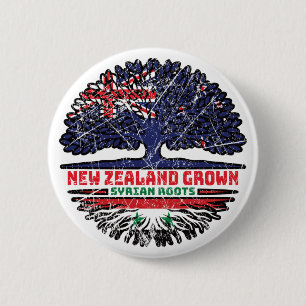 Badge Rond 5 Cm Syrie New Zealander New Zealand Tree Roots