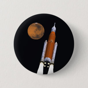 Badge Rond 5 Cm Système de lancement spatial SLS de la NASA