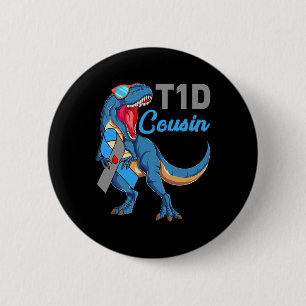 Badge Rond 5 Cm T1d Cousin Type 1 Mois de sensibilisation au diabè