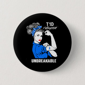 Badge Rond 5 Cm T1d diabète de type 1 Sensibilisation au diabète d