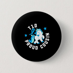 Badge Rond 5 Cm T1d Fière Cousine Diabète T1 Sensibilisation Cute 