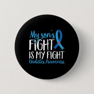 Badge Rond 5 Cm T1D Guerrier Mes Fils Combattre Est Mon Combattre