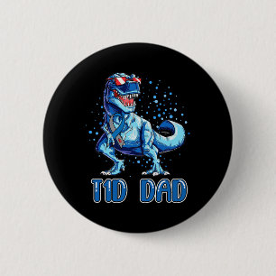 Badge Rond 5 Cm T1D Papa Type 1 Diabète Ruban T Rex Dinosaur Garço