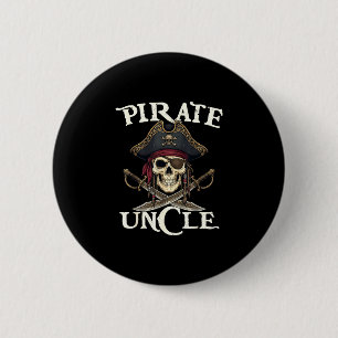 Badge Rond 5 Cm T costume de pirate oncle crâne drôle pour la fami