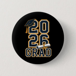 Badge Rond 5 Cm T de la promotion 2026 Diplômé senior Création Pre
