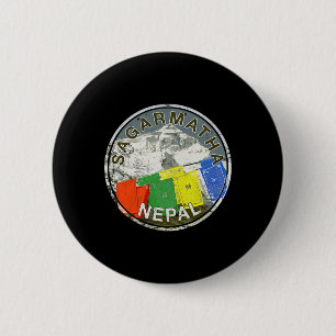 Badge Rond 5 Cm T Népal Mont Everest Sagarmatha Escalade de Montag