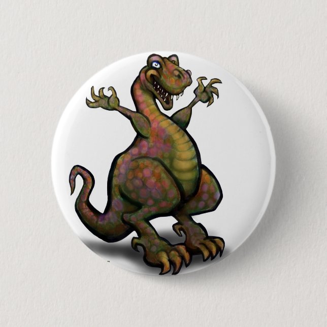 Badge Rond 5 Cm T-Rex (Devant)