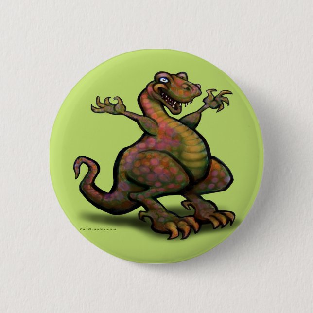 Badge Rond 5 Cm T-Rex (Devant)