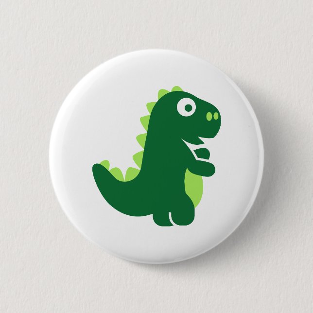 Badge Rond 5 Cm T-Rex comique (Devant)