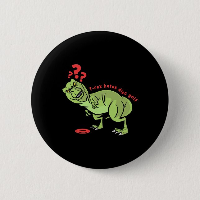 Badge Rond 5 Cm T-Rex Enfants de Golf de Disque Drôle  (Devant)
