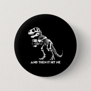 Badge Rond 5 Cm T-rex squelette dinosaure Halloween hommes femmes 