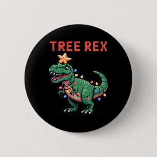 Badge Rond 5 Cm T-Rex Sweat-shirt de Noël laid Dinosaure 