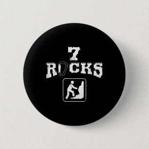 Badge Rond 5 Cm T-shirt 7 Rocks Montée en montagne Sept ans Annive