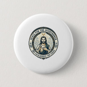 Badge Rond 5 Cm T-Shirt Affirmations de santé mentale de Jésus Ins