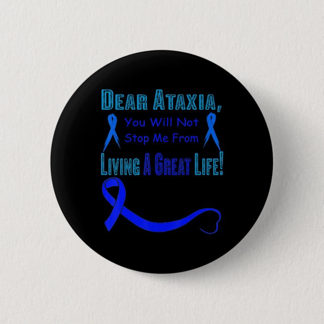 Badge Rond 5 Cm T-shirt Ataxia Awareness107 (Devant)