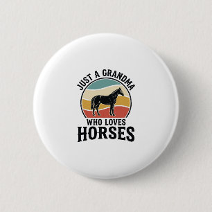Badge Rond 5 Cm T-shirt avec gravure vintage Grand-mère aime les c