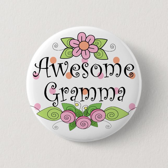 Badge Rond 5 Cm T-shirt Awesome Gramma (Devant)
