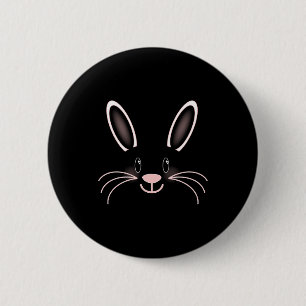 Badge Rond 5 Cm T-shirt bébé visage de lapin 