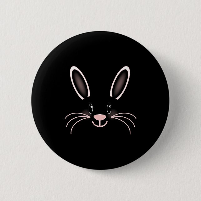 Badge Rond 5 Cm T-shirt bébé visage de lapin  (Devant)