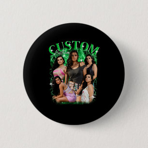 Badge Rond 5 Cm T-shirt Bootleg J'aime mon cœur de petite amie cha