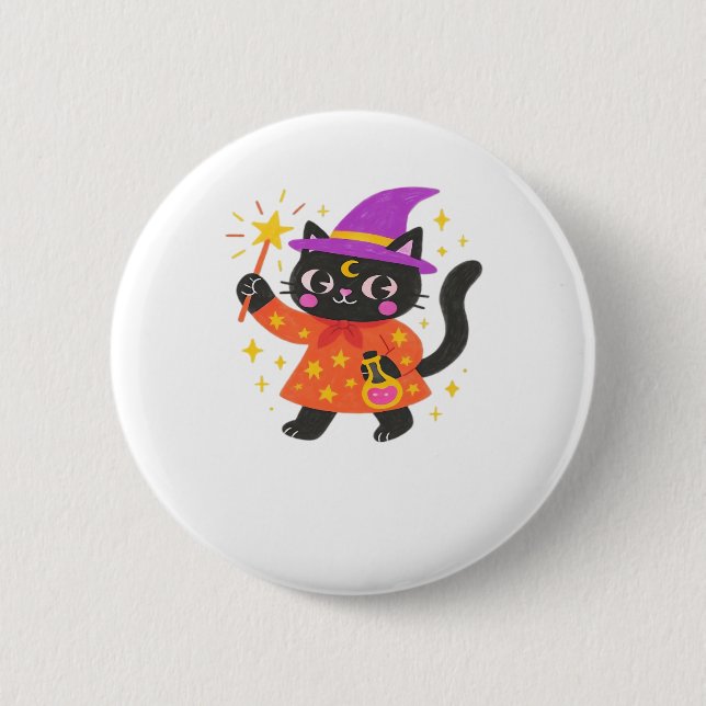 Badge Rond 5 Cm T-Shirt classique chatte celestial étincelant (Devant)