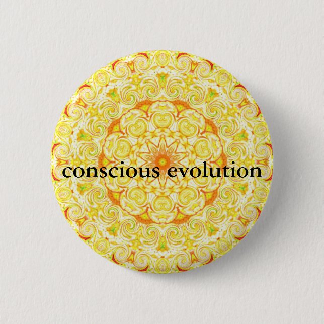 Badge Rond 5 Cm T-shirt conscient d'évolution (Devant)