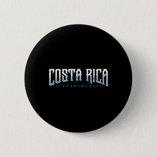 Badge Rond 5 Cm T-shirt Costa Rica - Éco-Voyage Plage Designer Sur