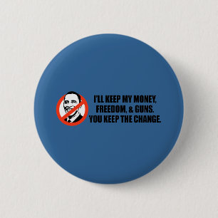 Badge Rond 5 Cm T-shirt d'Anti-Obama - vous gardez le changement