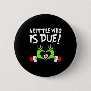Badge Rond 5 Cm T-shirt de grossesse de Noël Un petit qui est prév
