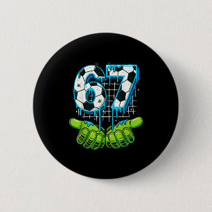 Badge Rond 5 Cm T-shirt de la culture jeunesse Soccer 67 Six Seven