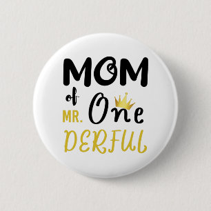 Badge Rond 5 Cm T-shirt de la fête d'anniversaire drôle de 1 an de