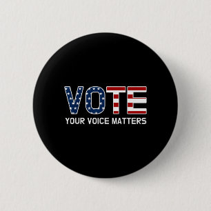 Badge Rond 5 Cm T-shirt de l'élection pour femmes hommes - Votez v