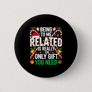 Badge Rond 5 Cm T-shirt de Noël drôle de famille liée à moi