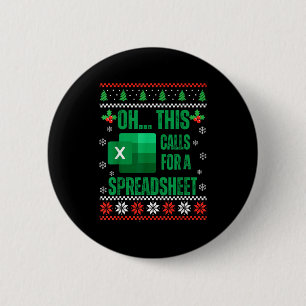 Badge Rond 5 Cm T-shirt de Noël drôle pour amateur de feuilles de