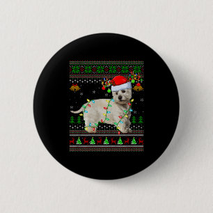 Badge Rond 5 Cm T-shirt de Noël sale Westie Chien Terrier West Hig