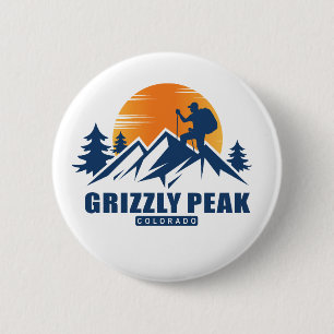 Badge Rond 5 Cm T-shirt de randonnée Grizzly Peak Retro