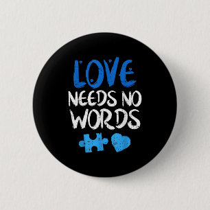 Badge Rond 5 Cm T-shirt de sensibilisation à l'autisme « L'amour n
