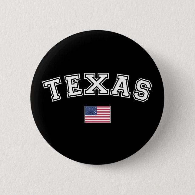 Badge Rond 5 Cm T-Shirt Drapeau Texas State USA (Devant)