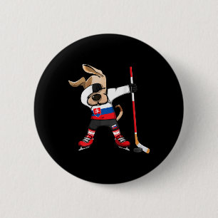 Badge Rond 5 Cm T-shirt drôle de chien dabant pour les fans de hoc