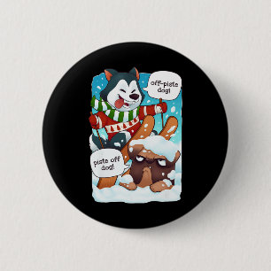 Badge Rond 5 Cm T-shirt drôle de chien hors piste Piste drôle de s