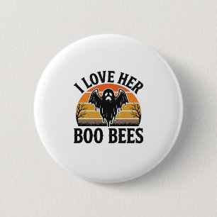 Badge Rond 5 Cm T-shirt drôle de Halloween vintage pun abeille fan