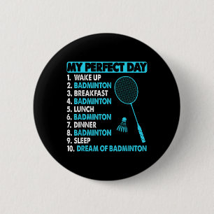 Badge Rond 5 Cm T-shirt drôle de volants de badminton