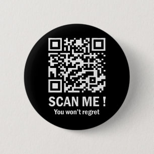 Badge Rond 5 Cm T-shirt drôle Qr Scan Me Trump 4547 Code de Trump