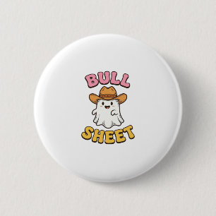 Badge Rond 5 Cm T-shirt drôle vintage cow-boy fantôme mignon Bull
