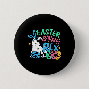 Badge Rond 5 Cm T-shirt Easteraurus T-rex jour de Pâques, Lapin de