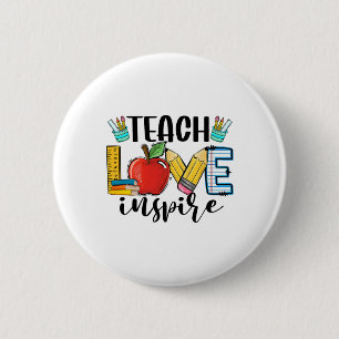 Badge Rond 5 Cm T-shirt enseigner l'amour inspirer drôle Ck pour l
