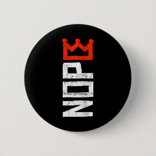 Badge Rond 5 Cm T-shirt femme Non aux Rois Panneau de protestation