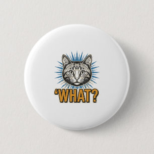 Badge Rond 5 Cm T-shirt graphique avec gravure vintage de chat drô
